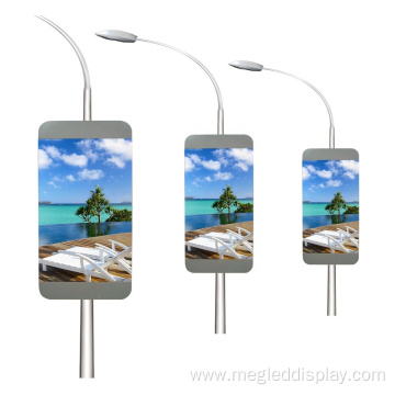 Outdoor P6 Street Lighting Pole Led Display Sign